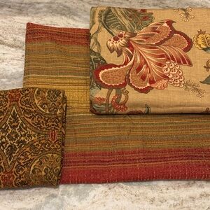 Floral and Striped Fabric Set